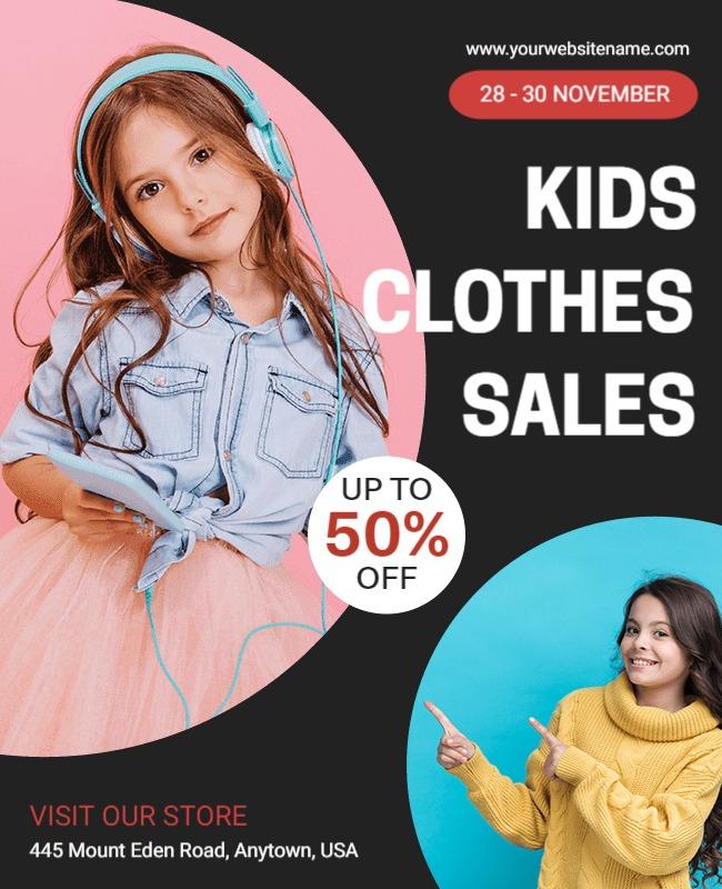 Kids Sale Fashion Flyer Template 
