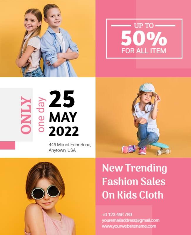 Kids Fashion Flyer Template