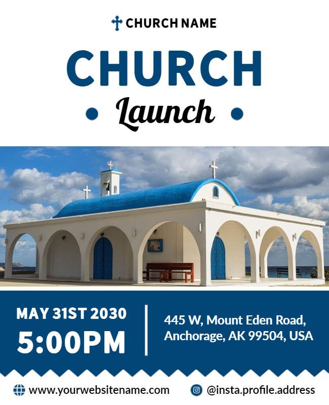 Launching Event Church Flyer Template 