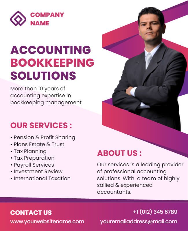 Accounting Solution Business Flyer Template