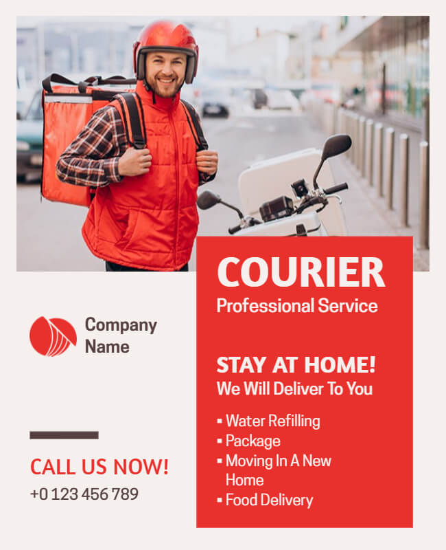 Courier Service Business Flyer Template
