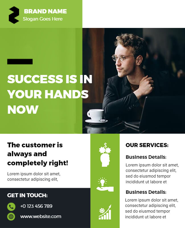 Customer Service Business Flyer Template