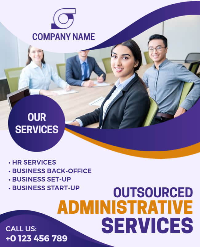 Outsourcing Services Business Flyer Template
