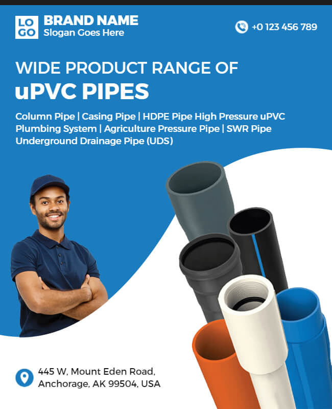 Pipes Business Flyer Template