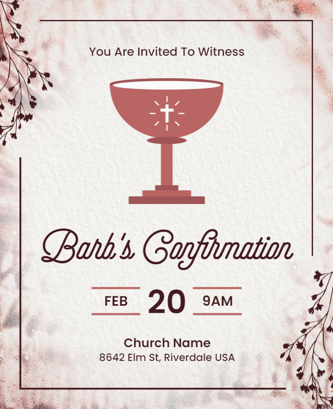 Confirmation Ceremony Church Flyer Template