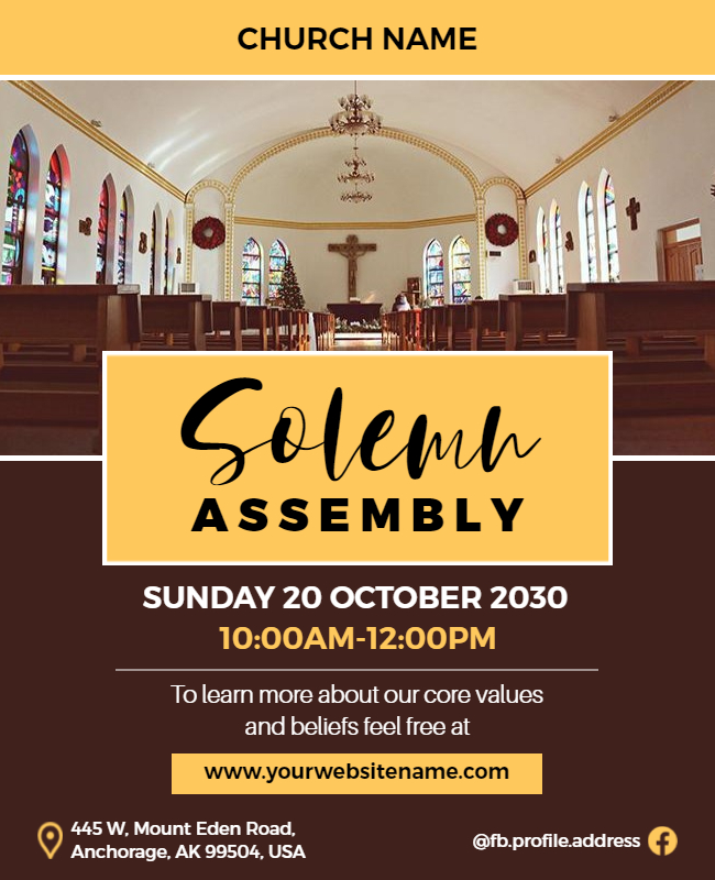 Assembly Church Flyer Template