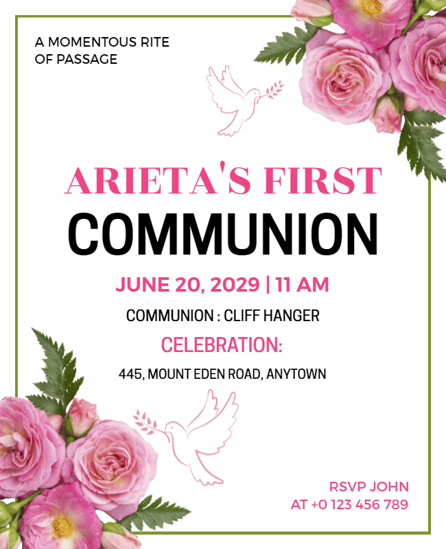 First Communion Flyer 