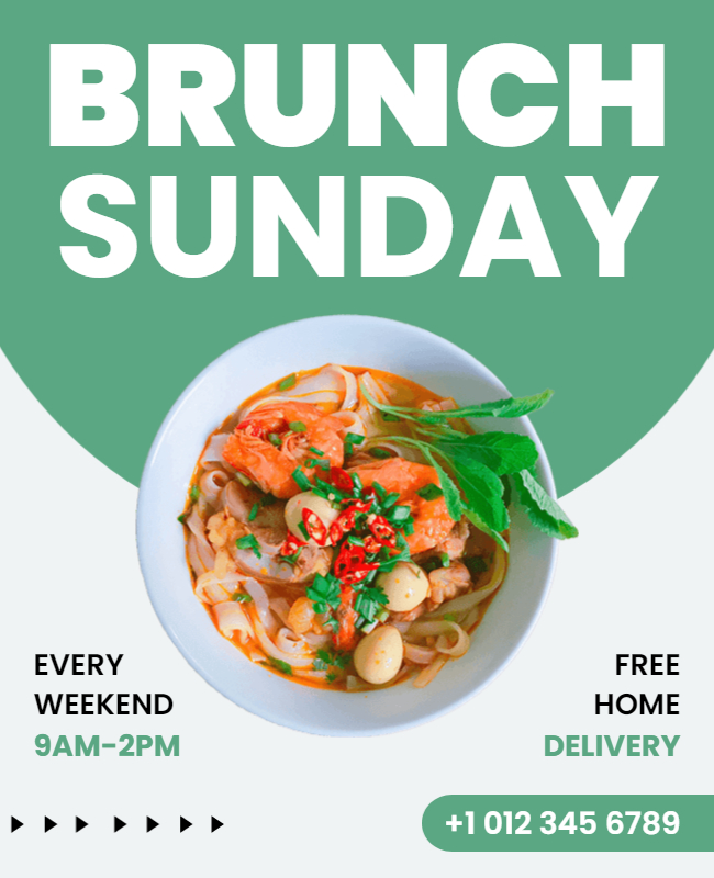 Brunch Sunday Restaurant Flyer Template