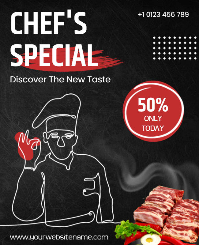 Chef's Special Restaurant Flyer Template