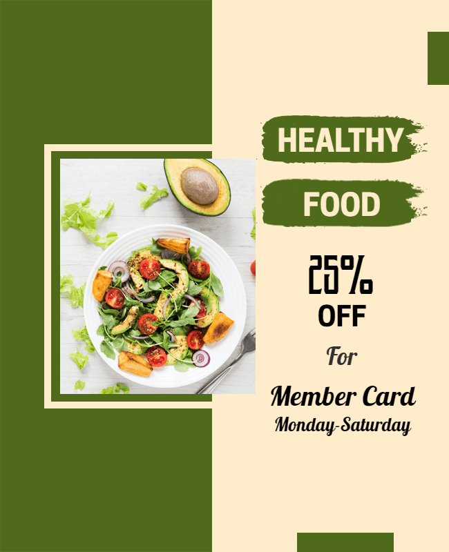 Healthy Food Restaurant Flyer Template