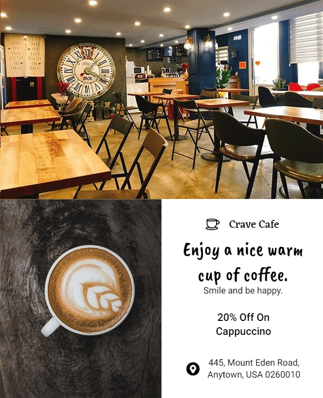 Cafe Photographic Restaurant Flyer Template