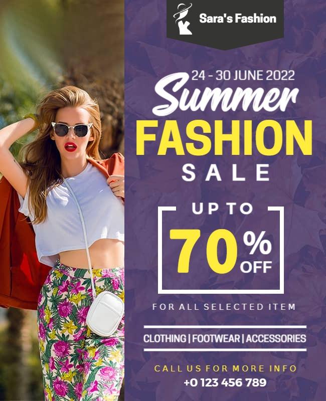 Summer Sale Fashion Flyer Template  