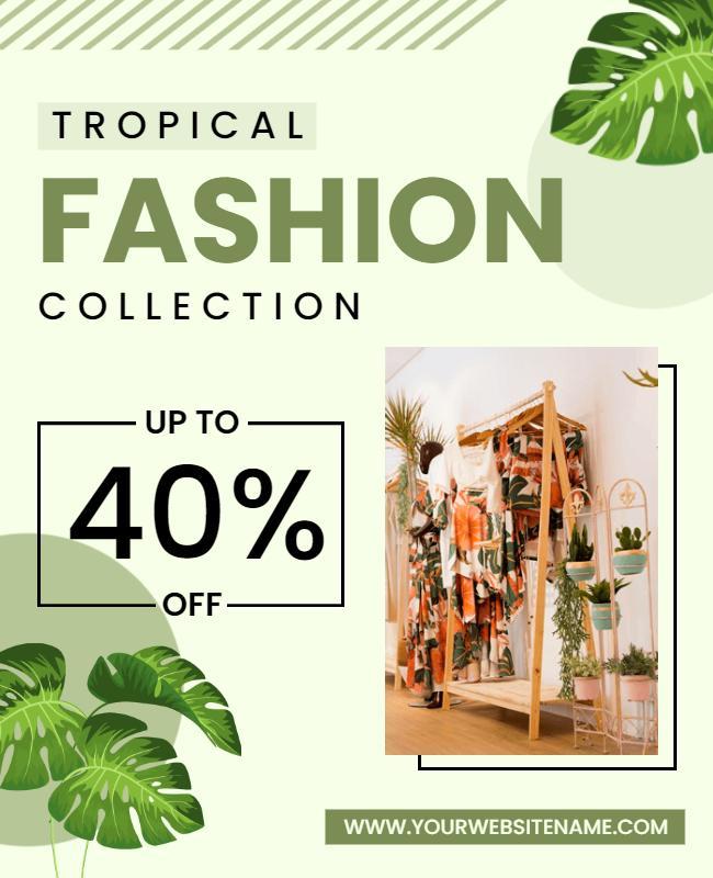 Tropical Collection Fashion Flyer Template