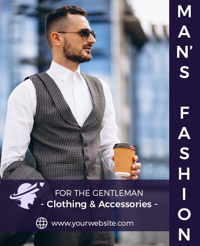 Man's Fashion Flyer Template