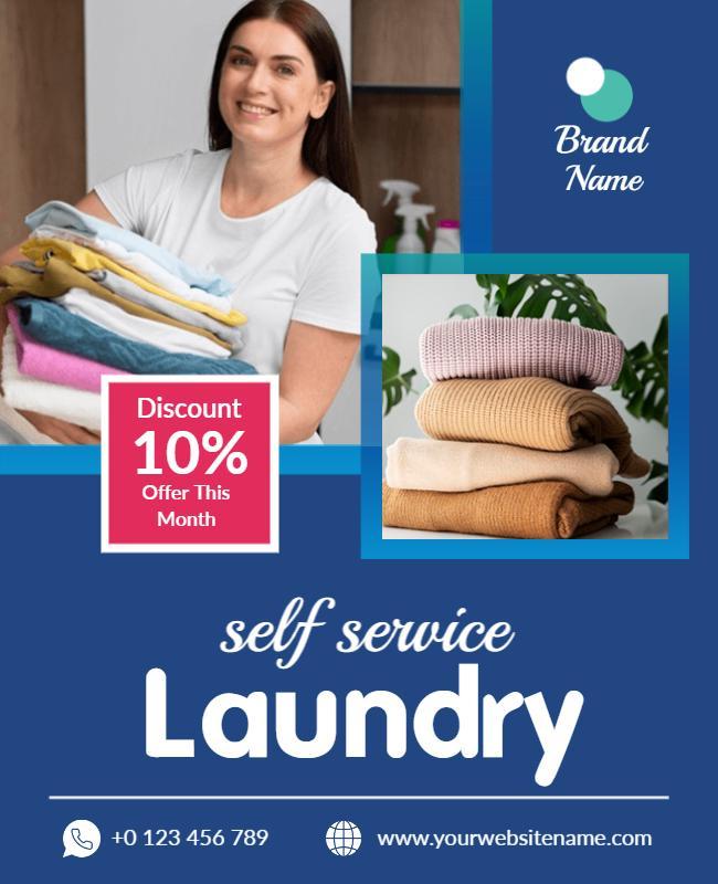 Laundry Cleaning Services Flyer Template