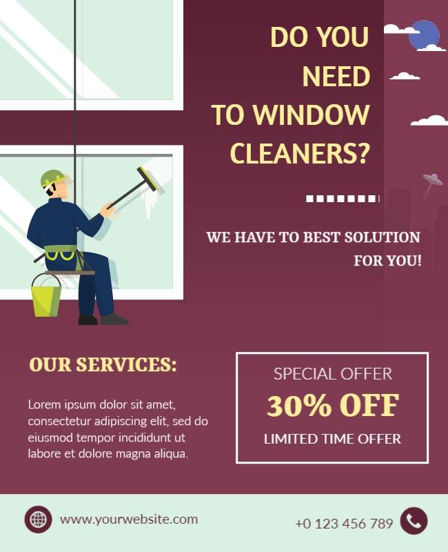 Window Cleaning Services Flyer Template