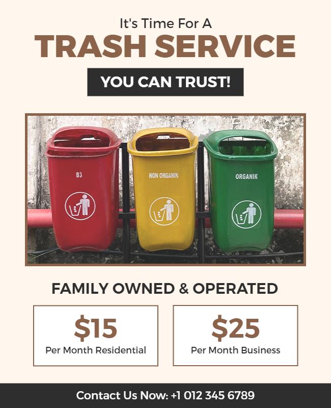 Trash Cleaning Flyer 