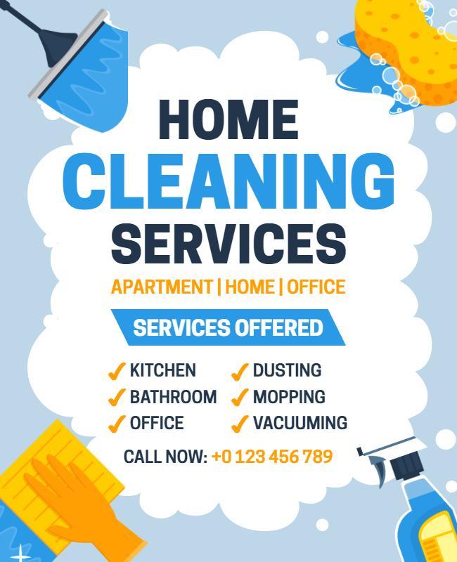 Illustrated Cleaning Flyer 