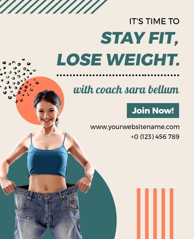 Playful and Colorful Weight Loss Flyer Template