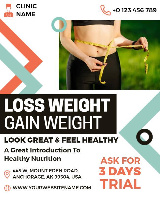 Abstract Shapes Weight Loss Flyer Template