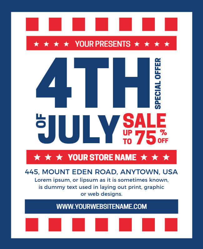 Special Offer on 4th of July Flyer Templates