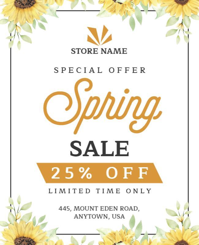 Spring Sales Flyer Template