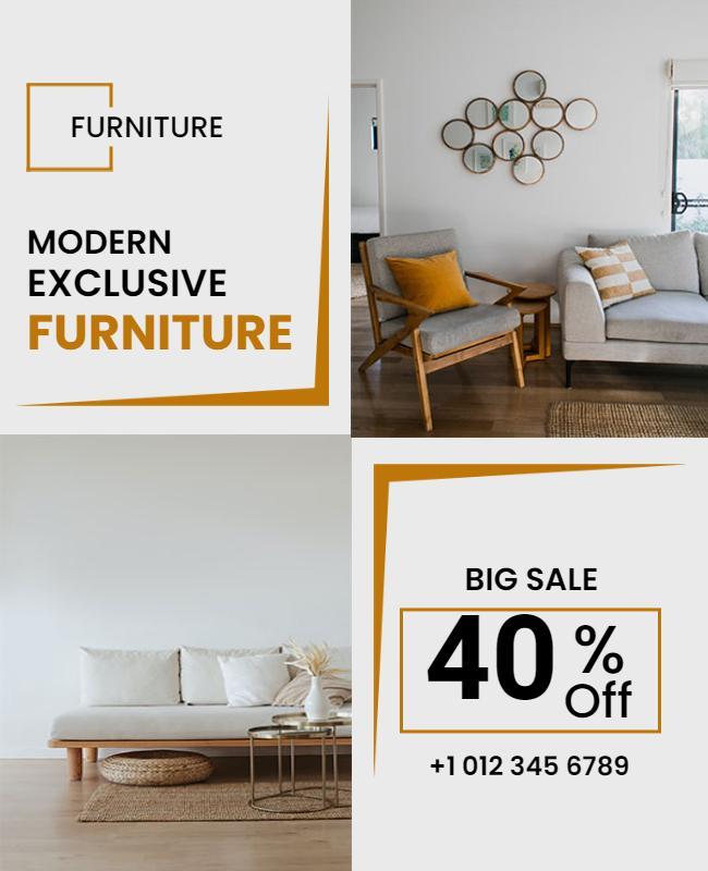 Modern Furniture Sales Flyer Template 