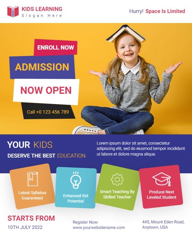 Admission Open Education Flyer 