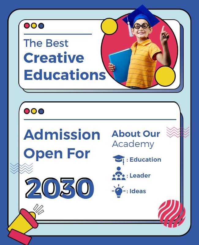 Creative Academy Education Flyer 