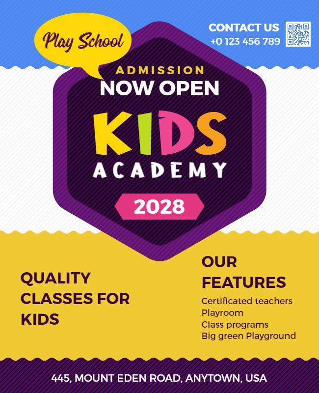 Kids Academy Education Flyer Template