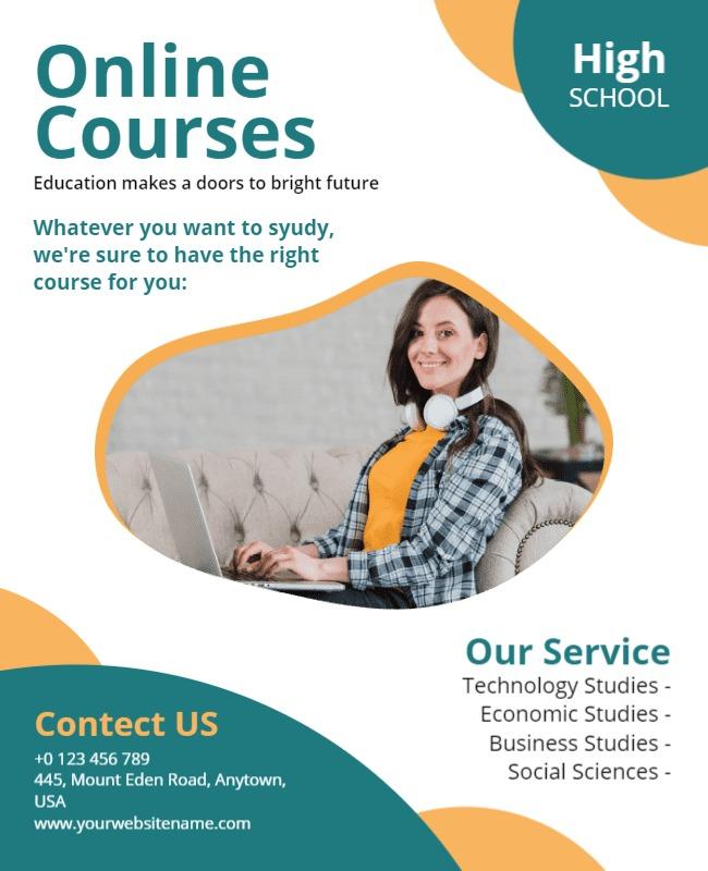 High School Courses Education Template