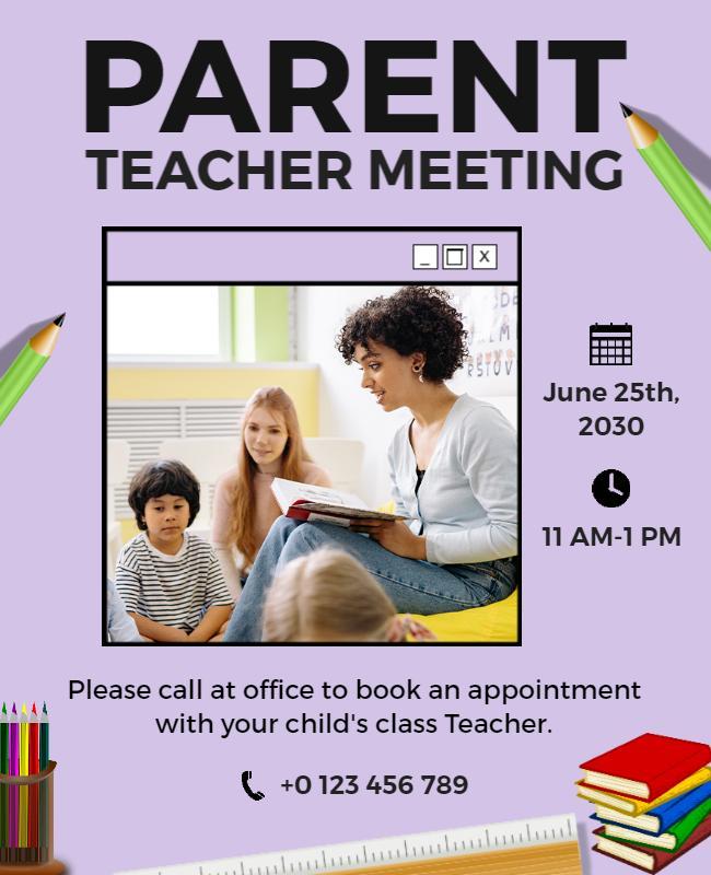 Parent Teacher Meeting Education Flyer Template 