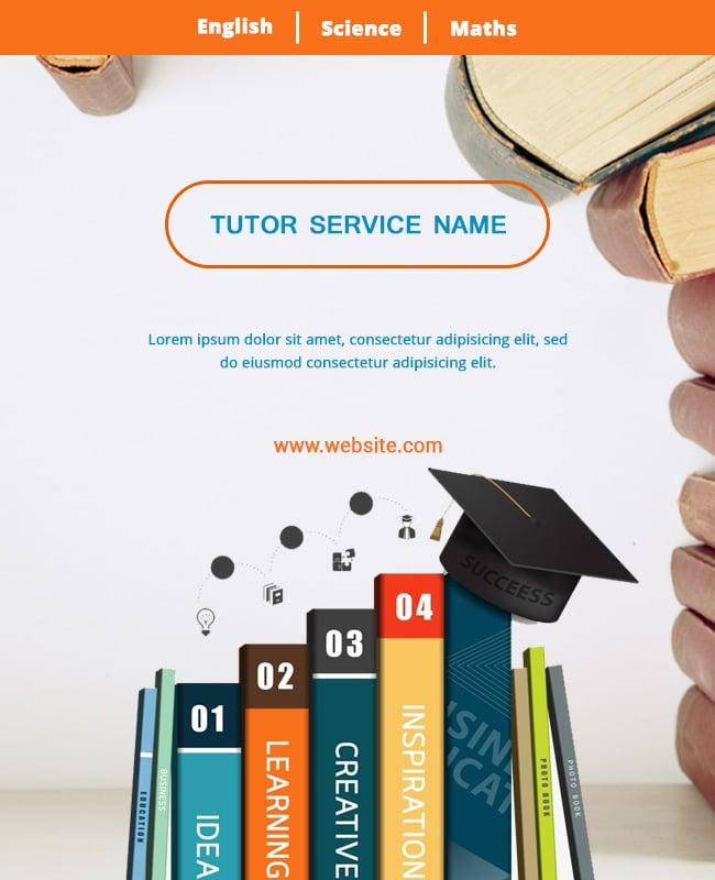 Tutor Service Education Flyer Template