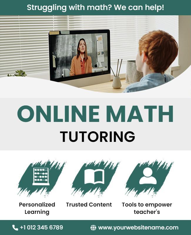 Math Tutoring Education Flyer 