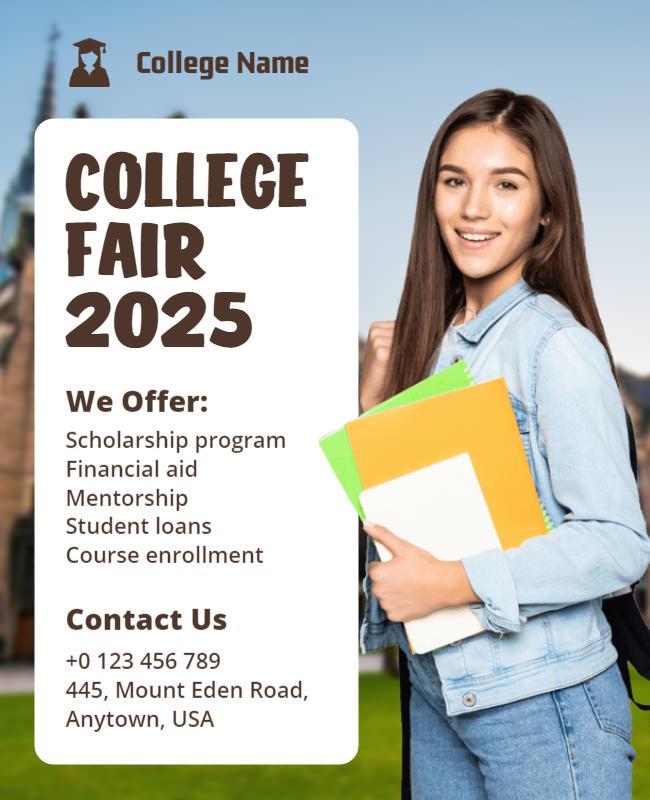 College Fair Education Flyer Template 