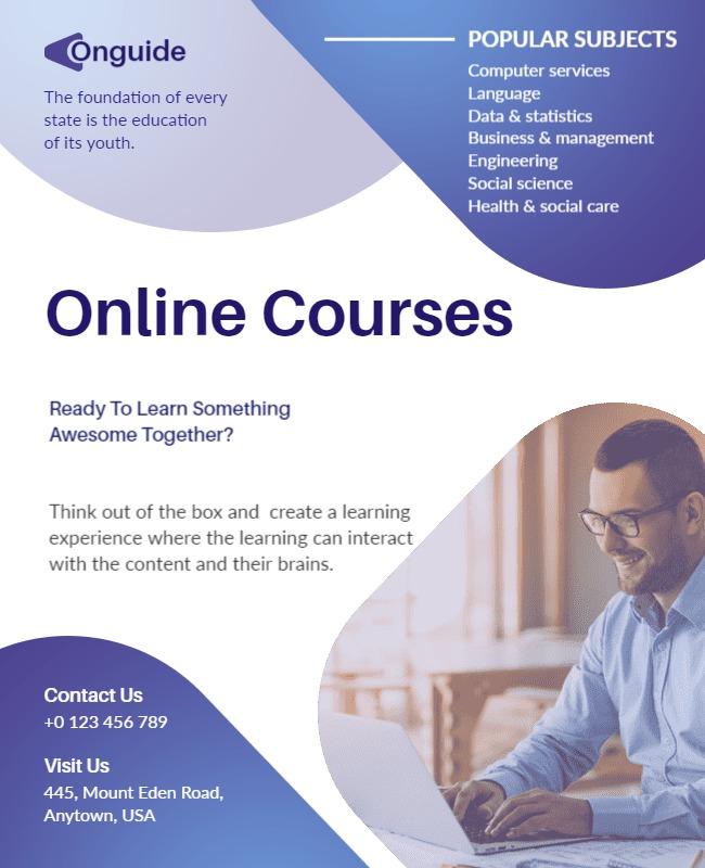 Online Courses Education Flyer 