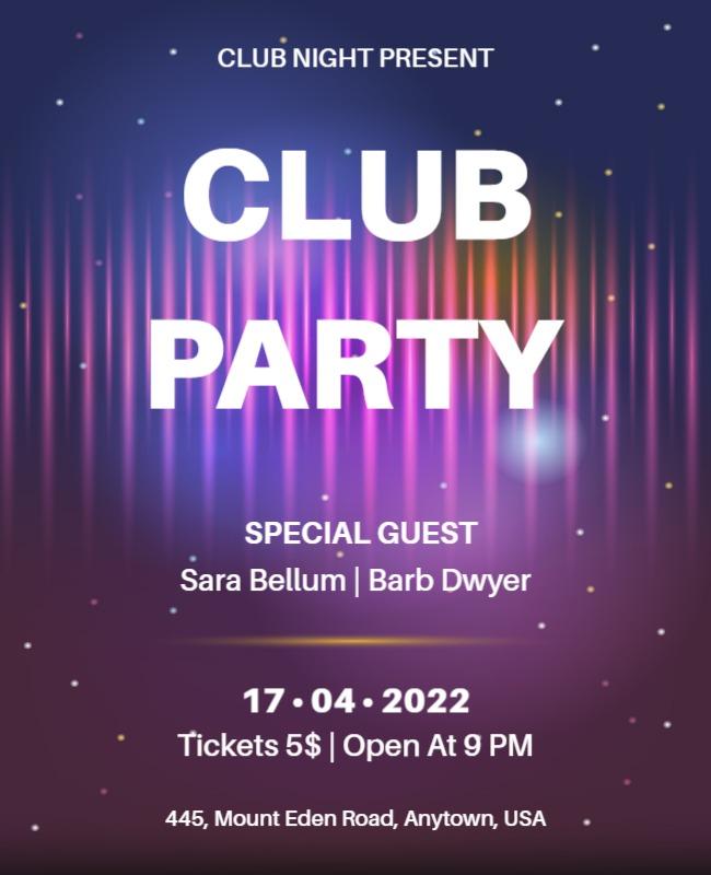 Party Club Flyer Templates