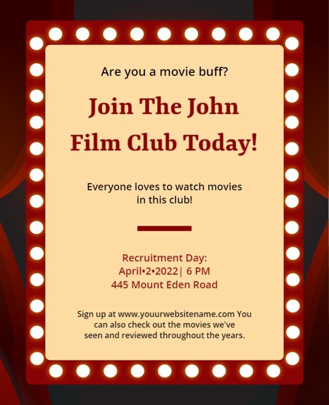Movie Club Flyer Template