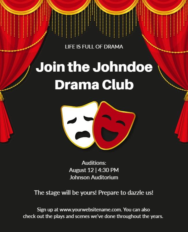 Drama Club Flyer Template