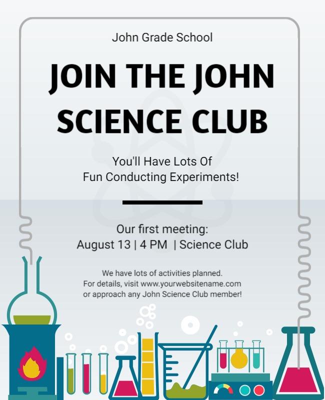 Science Club Flyer Template