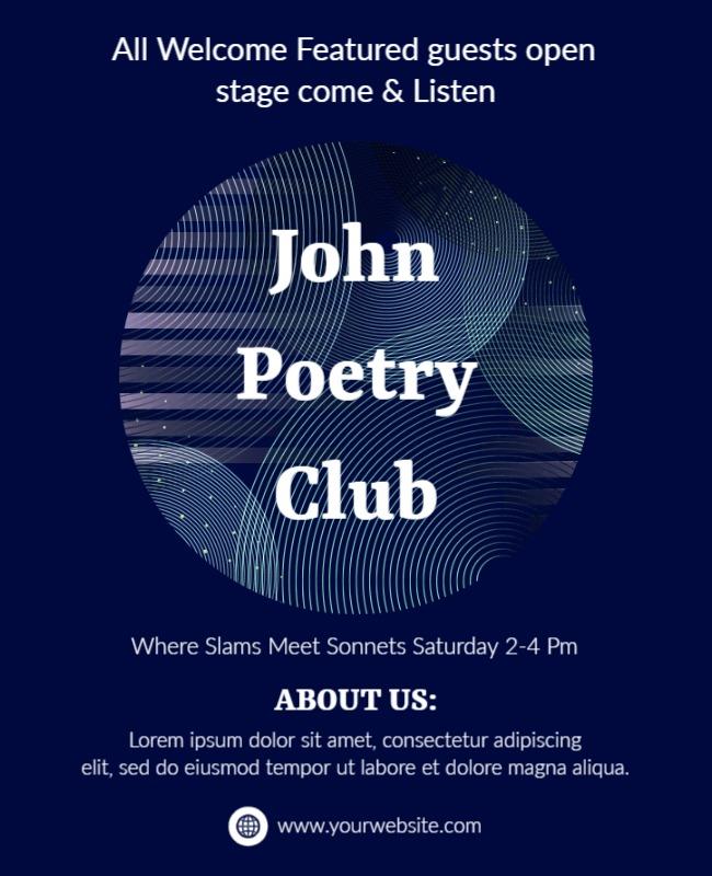 Poetry Flyer Template