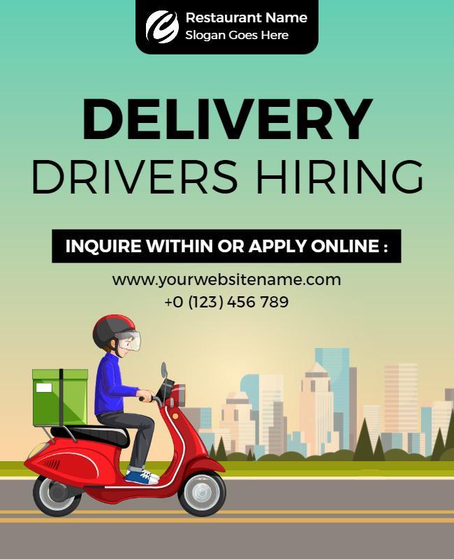 Delivery Boy Hiring Flyer Template