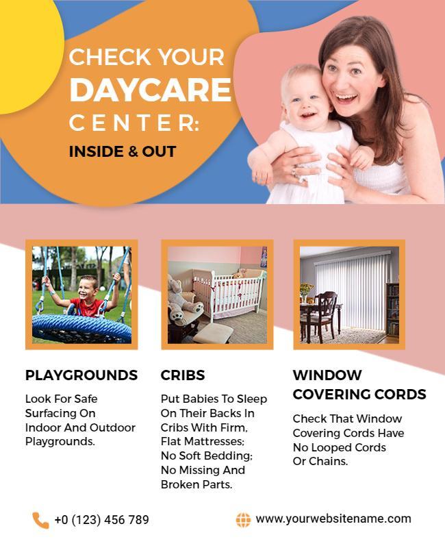 Modern Design Daycare Flyer Template