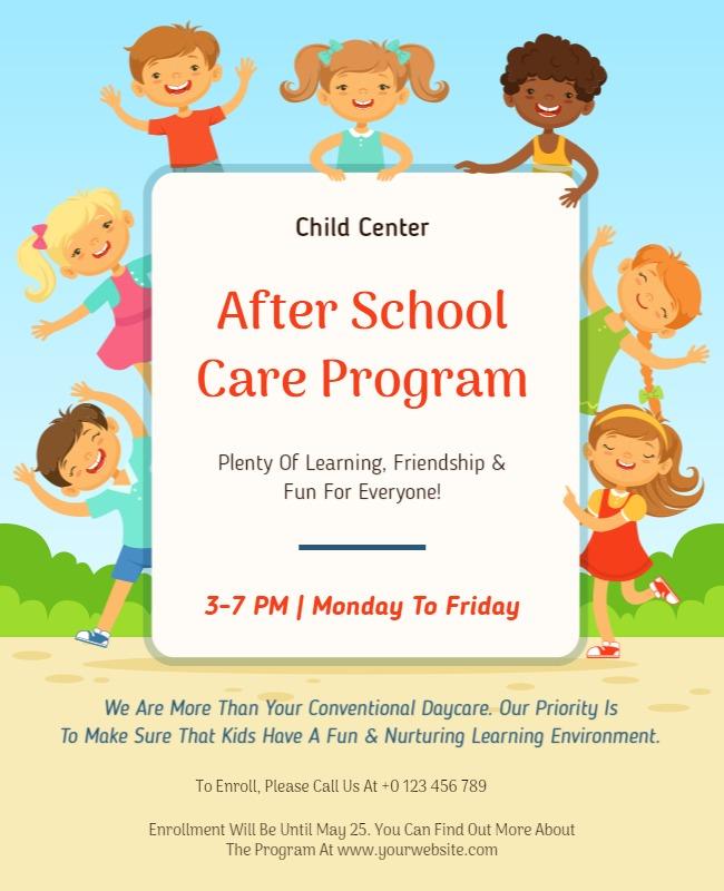 After School Daycare Flyer Template