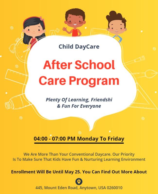 Care Program Daycare Flyer Template
