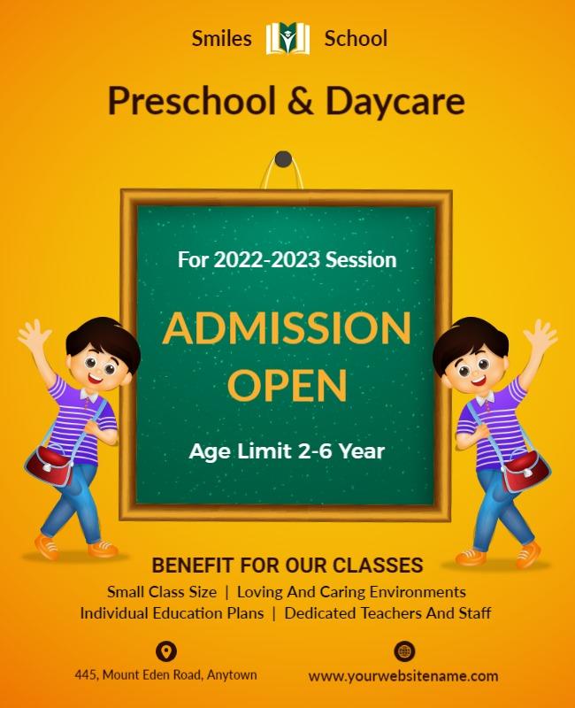 Yellow Admission Flyer 