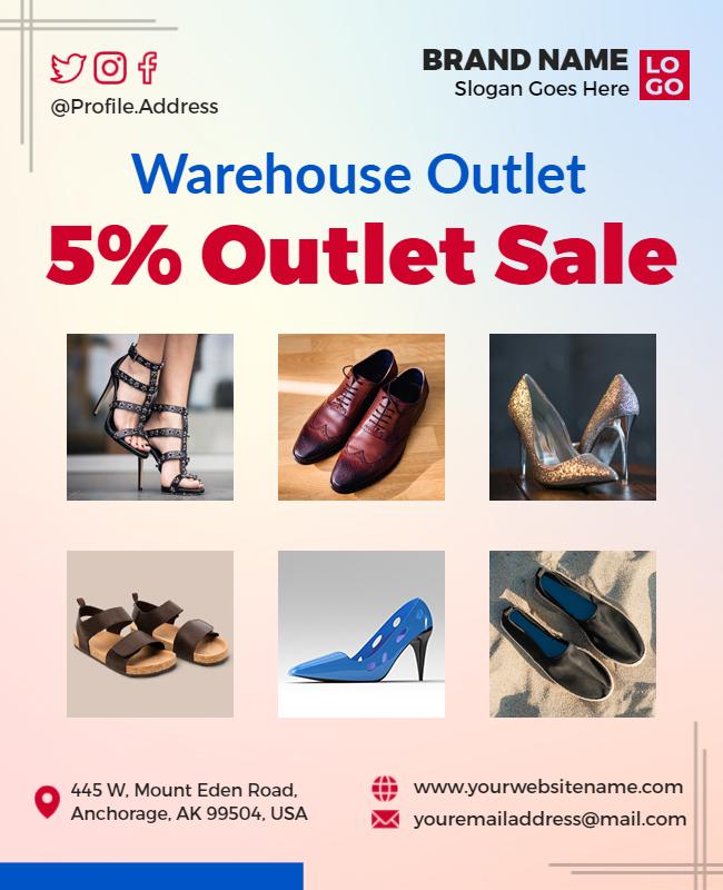 Shoes Outlet Fashion Flyer Template