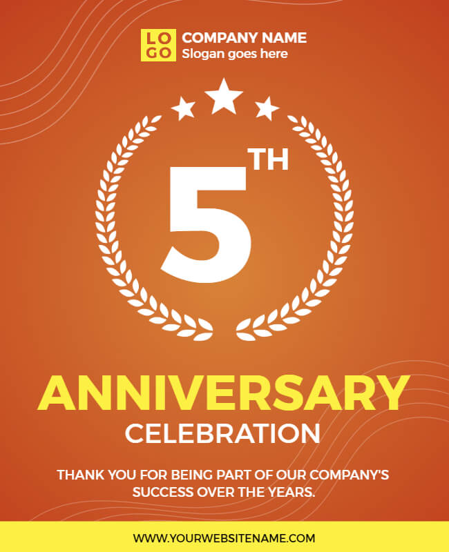 Bold and Dynamic Company Anniversary Flyer Templates 