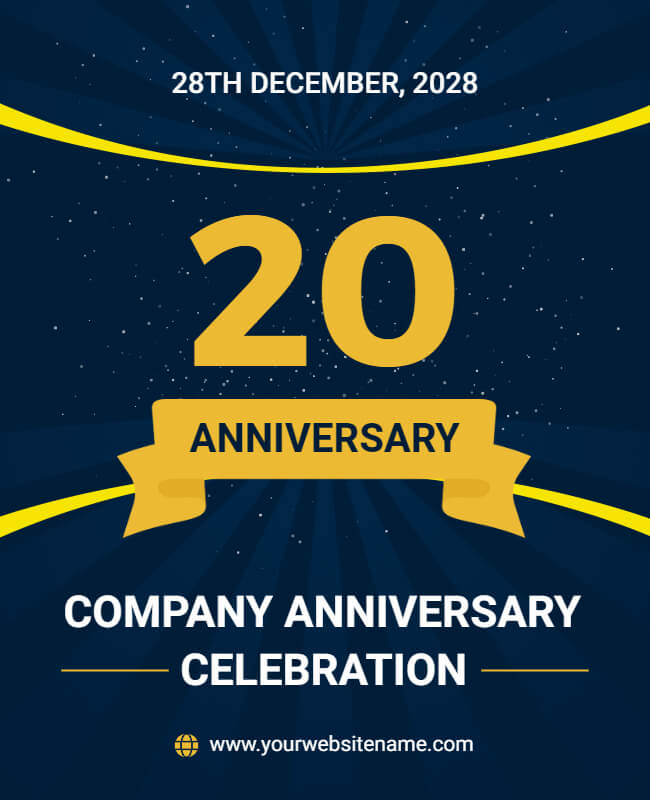 Celebrate The Journey Company Anniversary Flyer Template