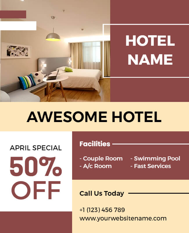 City Space Delight Hotel Flyer Templates